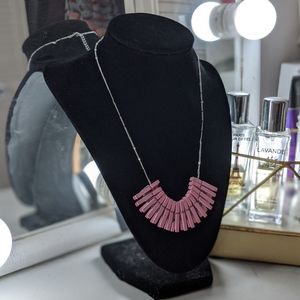 Pink Mini Clothespins Necklace